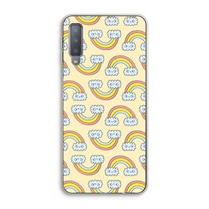 CaseCompany Regenboog: Samsung Galaxy A7 (2018) Transparant Hoesje