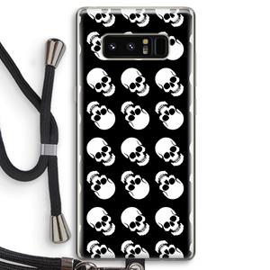 CaseCompany Musketon Skulls: Samsung Galaxy Note 8 Transparant Hoesje met koord
