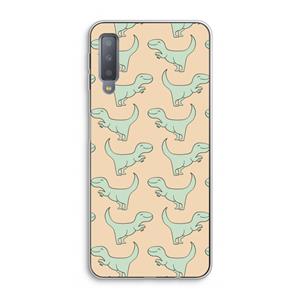 CaseCompany Dinos: Samsung Galaxy A7 (2018) Transparant Hoesje