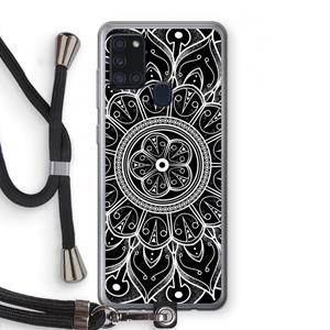 CaseCompany Roses Are Red: Samsung Galaxy A21s Transparant Hoesje met koord