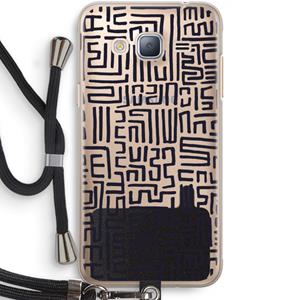 CaseCompany Moroccan Print: Samsung Galaxy J3 (2016) Transparant Hoesje met koord