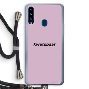 CaseCompany kwetsbaar: Samsung Galaxy A20s Transparant Hoesje met koord