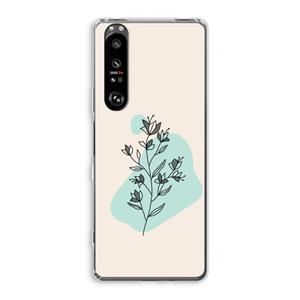 CaseCompany Violets are blue: Sony Xperia 1 III Transparant Hoesje