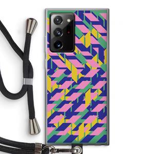 CaseCompany Skew Blush 1: Samsung Galaxy Note 20 Ultra / Note 20 Ultra 5G Transparant Hoesje met koord