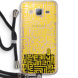 CaseCompany Majorelle Blue Print: Samsung Galaxy J3 (2016) Transparant Hoesje met koord