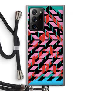 CaseCompany Skew Blush 2: Samsung Galaxy Note 20 Ultra / Note 20 Ultra 5G Transparant Hoesje met koord
