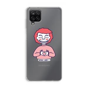 CaseCompany Hartje: Samsung Galaxy A12 Transparant Hoesje