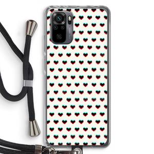 CaseCompany Hartjes: Xiaomi Redmi Note 10 Pro Transparant Hoesje met koord