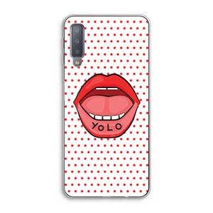 CaseCompany Yolo Denise: Samsung Galaxy A7 (2018) Transparant Hoesje