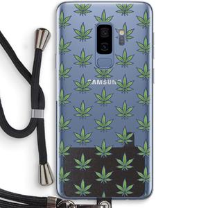 CaseCompany Weed: Samsung Galaxy S9 Plus Transparant Hoesje met koord