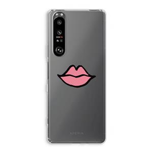 CaseCompany Kusje: Sony Xperia 1 III Transparant Hoesje