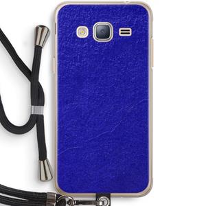 CaseCompany Majorelle Blue: Samsung Galaxy J3 (2016) Transparant Hoesje met koord