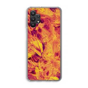 CaseCompany Eternal Fire: Samsung Galaxy A32 5G Transparant Hoesje