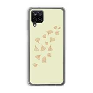 CaseCompany Falling Leaves: Samsung Galaxy A12 Transparant Hoesje