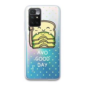 CaseCompany Avo Good Day: Xiaomi Redmi 10 Transparant Hoesje