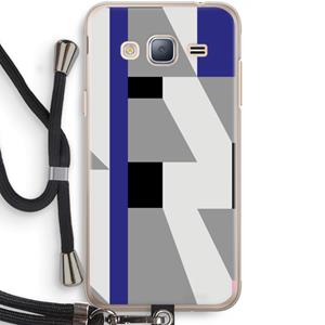 CaseCompany Gestalte 2: Samsung Galaxy J3 (2016) Transparant Hoesje met koord