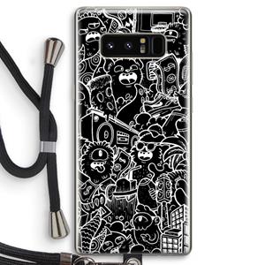 CaseCompany Vexx Black City : Samsung Galaxy Note 8 Transparant Hoesje met koord