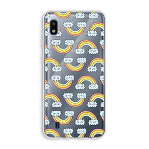 CaseCompany Regenboog: Samsung Galaxy A10 Transparant Hoesje