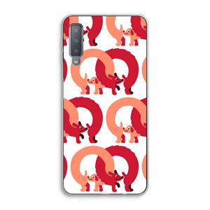 CaseCompany Dogs: Samsung Galaxy A7 (2018) Transparant Hoesje