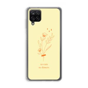 CaseCompany No rain no flowers: Samsung Galaxy A12 Transparant Hoesje