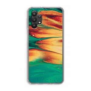 CaseCompany Green Inferno: Samsung Galaxy A32 5G Transparant Hoesje