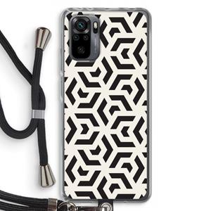 CaseCompany Crazy pattern: Xiaomi Redmi Note 10 Pro Transparant Hoesje met koord