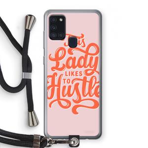 CaseCompany Hustle Lady: Samsung Galaxy A21s Transparant Hoesje met koord