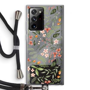 CaseCompany Sweet little flowers: Samsung Galaxy Note 20 Ultra / Note 20 Ultra 5G Transparant Hoesje met koord