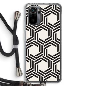 CaseCompany Geometrisch patroon: Xiaomi Redmi Note 10 Pro Transparant Hoesje met koord