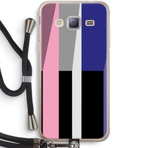 CaseCompany Gestalte 4: Samsung Galaxy J3 (2016) Transparant Hoesje met koord
