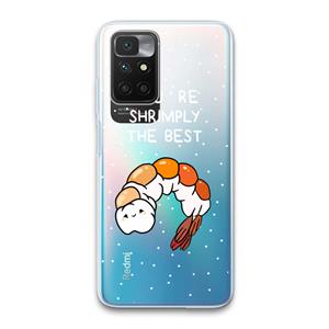 CaseCompany You're Shrimply The Best: Xiaomi Redmi 10 Transparant Hoesje