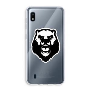 CaseCompany Angry Bear (white): Samsung Galaxy A10 Transparant Hoesje