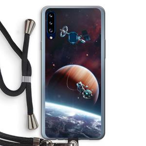 CaseCompany Examiner: Samsung Galaxy A20s Transparant Hoesje met koord