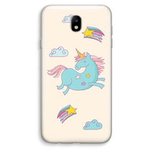 CaseCompany Vliegende eenhoorn: Samsung Galaxy J7 (2017) Transparant Hoesje