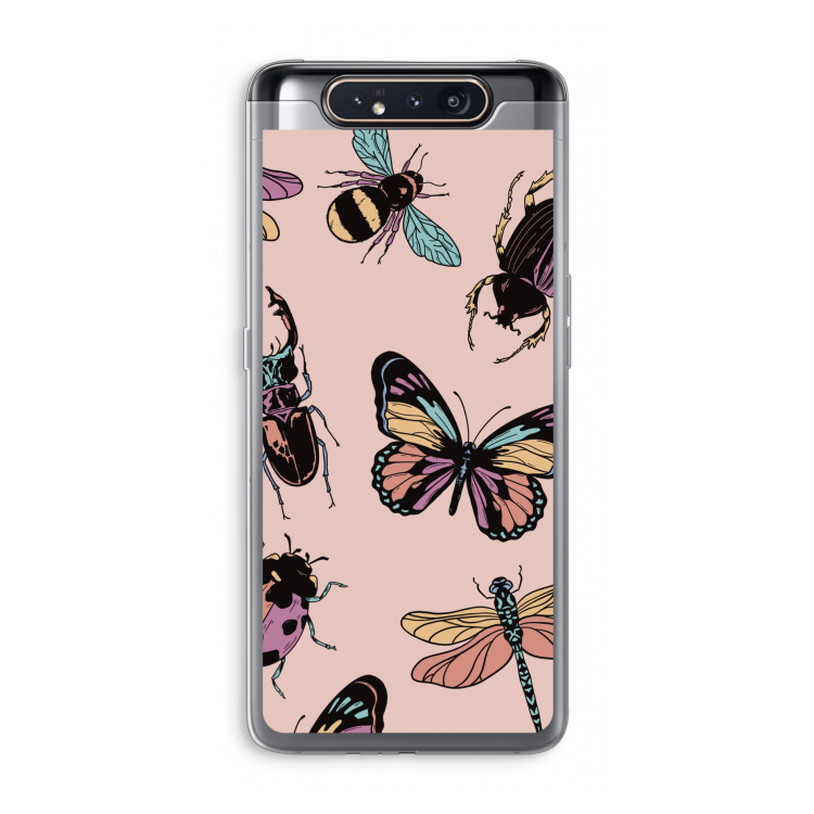 CaseCompany Tiny Bugs: Samsung Galaxy A80 Transparant Hoesje
