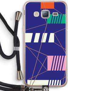 CaseCompany Gestalte 5: Samsung Galaxy J3 (2016) Transparant Hoesje met koord