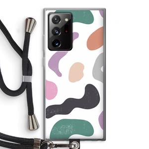 CaseCompany Memphis Shapes: Samsung Galaxy Note 20 Ultra / Note 20 Ultra 5G Transparant Hoesje met koord
