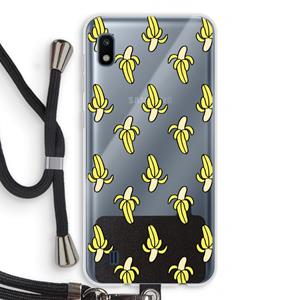 CaseCompany Bananas: Samsung Galaxy A10 Transparant Hoesje met koord