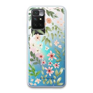 CaseCompany Botanical sweet flower heaven: Xiaomi Redmi 10 Transparant Hoesje