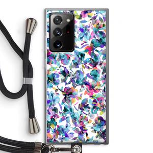 CaseCompany Hibiscus Flowers: Samsung Galaxy Note 20 Ultra / Note 20 Ultra 5G Transparant Hoesje met koord