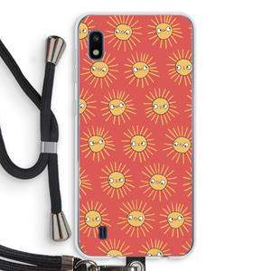 CaseCompany Zon: Samsung Galaxy A10 Transparant Hoesje met koord