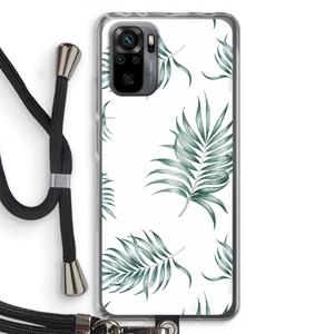 CaseCompany Simple leaves: Xiaomi Redmi Note 10 Pro Transparant Hoesje met koord
