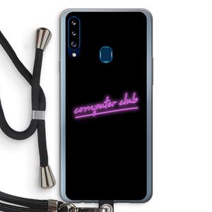 CaseCompany Vice Black: Samsung Galaxy A20s Transparant Hoesje met koord