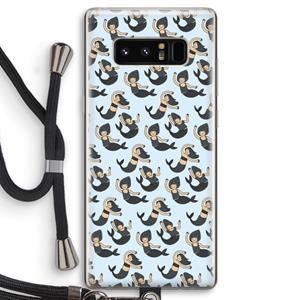 CaseCompany Zeemeermin: Samsung Galaxy Note 8 Transparant Hoesje met koord