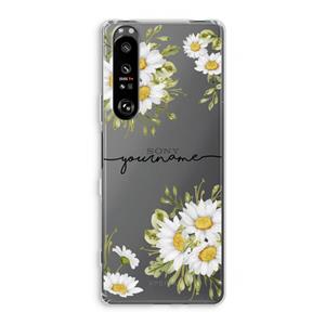 CaseCompany Daisies: Sony Xperia 1 III Transparant Hoesje