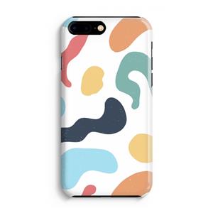 CaseCompany Memphis Shapes Blue: Volledig Geprint iPhone 7 Plus Hoesje