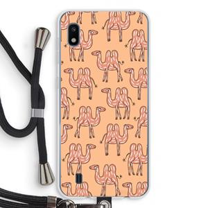 CaseCompany Kameel: Samsung Galaxy A10 Transparant Hoesje met koord