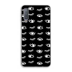 CaseCompany Eye pattern #3: Samsung Galaxy A7 (2018) Transparant Hoesje