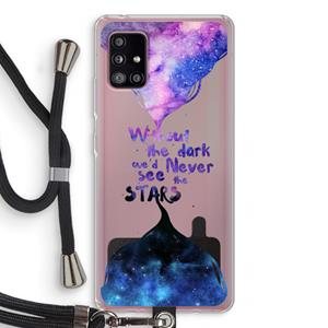 CaseCompany Stars quote: Samsung Galaxy A51 5G Transparant Hoesje met koord