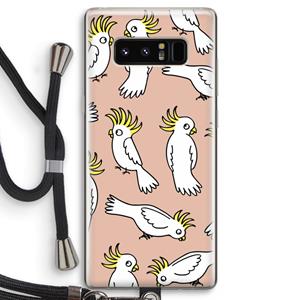 CaseCompany Papegaai: Samsung Galaxy Note 8 Transparant Hoesje met koord